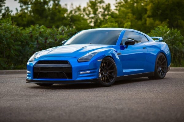 Nissan GT-R wrapped with 3M wrap film 1080-G337 gloss blue fire