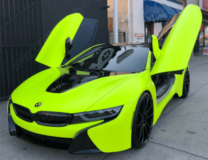 3M™ Vehicle Wrap Film Satin Neon Fluorescent Yellow