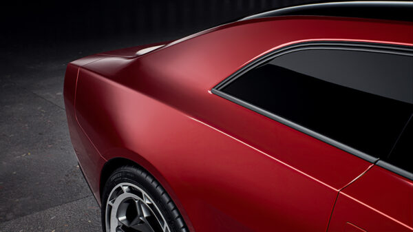 3M Protection Wrap Film PWF-GP233 Crimson Red render on a Charger